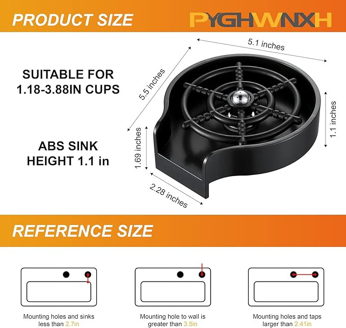 شیر آشپزخانه مدل لیوان شوی فشاری