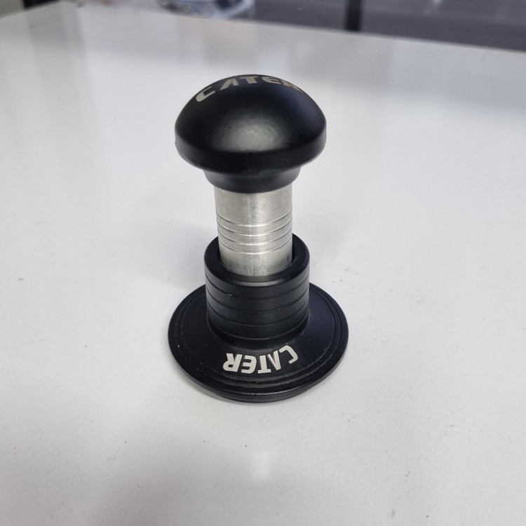 تمپر قهوه تکنیکال خانگی سایز ۵۱ میلیمتر با دیسک تنظیم عمق و پایه استیل ضدزنگ