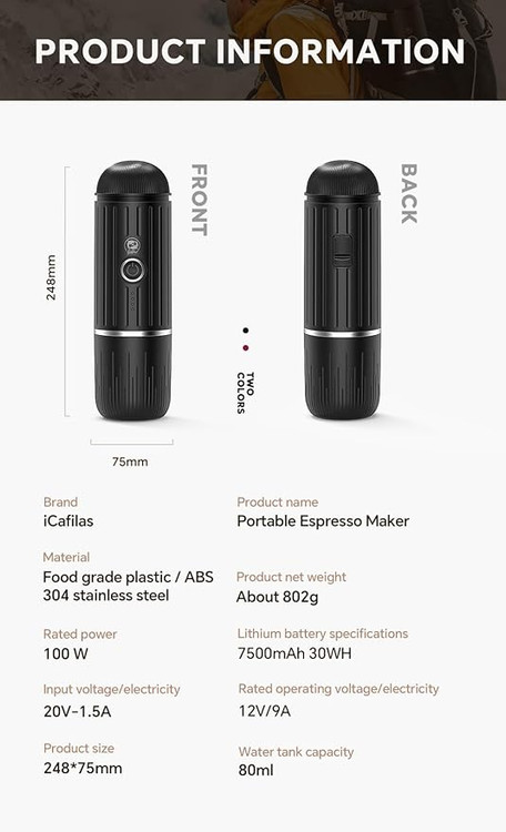 دستگاه اسپرسوساز قابل حمل مسافرتی