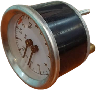 مانومتر ( گیچ فشار ) بویلر دو عقربه فائما ۳-۰ بار ۱۶-۰ بار