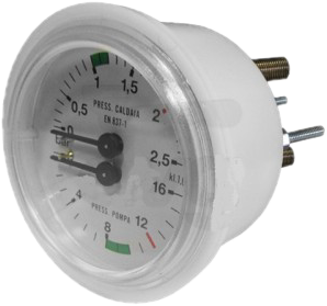 مانومتر دو عقربه فشار بویلر سنمارکو و فائما قطر ۶۳ میلیمتر